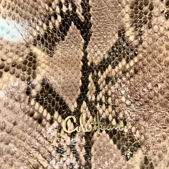 Cole Haan python-embossed, leather handbag with dust bag! Gently used - Picture 9 of 11